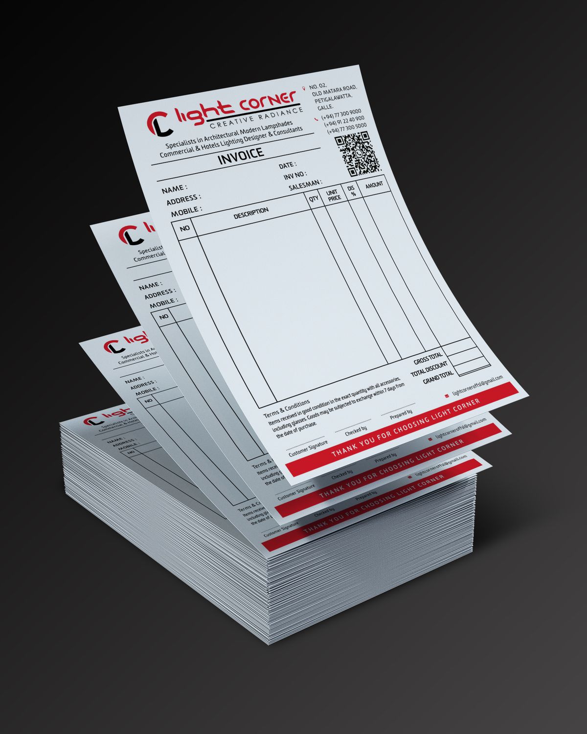 Cetak nota invoice custom toko